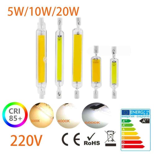 4stk cob r7s led glas - led,